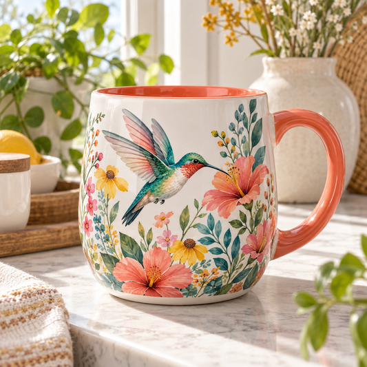 Hummingbird Sanctuary Coffee Mug: Embrace Nature's Delicate Beauty with Every Sip