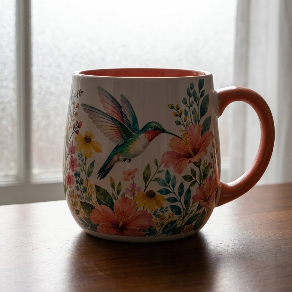 Hummingbird Sanctuary Coffee Mug: Embrace Nature's Delicate Beauty with Every Sip