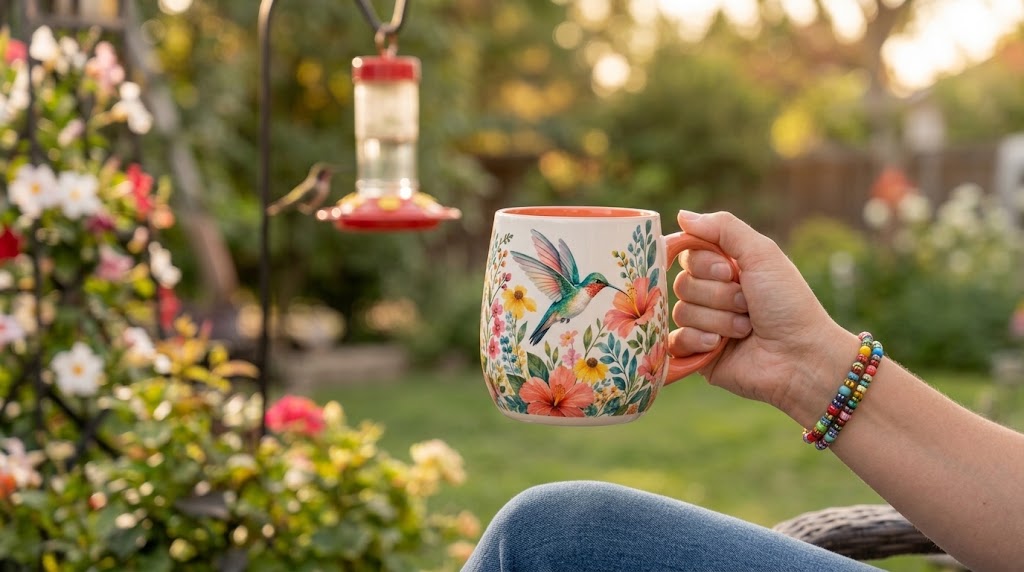 Hummingbird Sanctuary Coffee Mug: Embrace Nature's Delicate Beauty with Every Sip